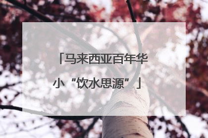 马来西亚百年华小“饮水思源”