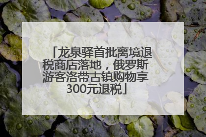 龙泉驿首批离境退税商店落地，俄罗斯游客洛带古镇购物享300元退税