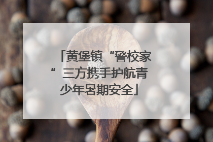 黄堡镇“警校家”三方携手护航青少年暑期安全
