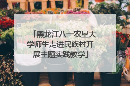 黑龙江八一农垦大学师生走进民族村开展主题实践教学