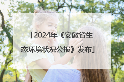 2024年《安徽省生态环境状况公报》发布
