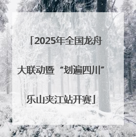 2025年全国龙舟大联动暨“划遍四川”乐山夹江站开赛