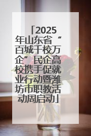 2025年山东省“百城千校万企”民企高校携手促就业行动暨潍坊市职教活动周启动