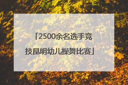 2500余名选手竞技昆明幼儿操舞比赛