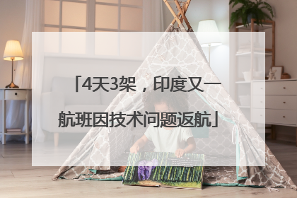 4天3架，印度又一航班因技术问题返航