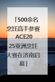 500余名烹饪高手参赛 ACE2025亚洲烹饪大赛在济南启幕