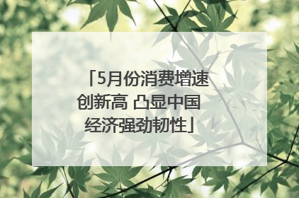 5月份消费增速创新高 凸显中国经济强劲韧性