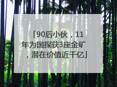 90后小伙，11年为国探获3座金矿，潜在价值近千亿