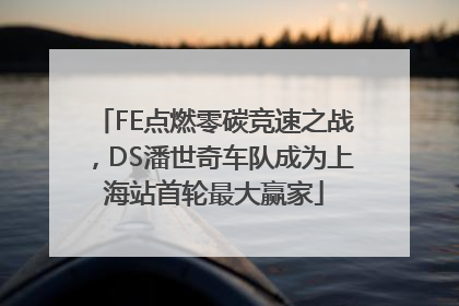 FE点燃零碳竞速之战，DS潘世奇车队成为上海站首轮最大赢家